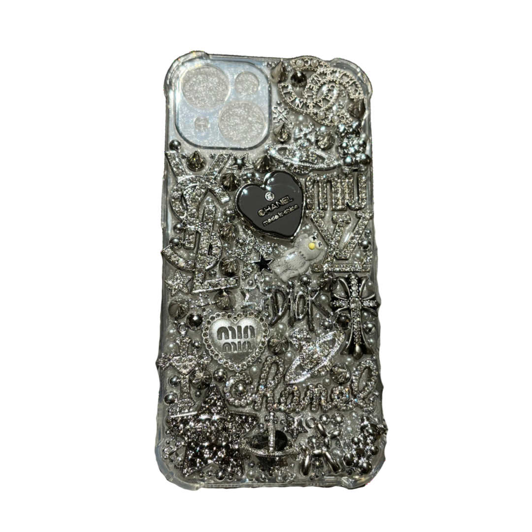 Iced Out Silver Junk Case - iPhone 15